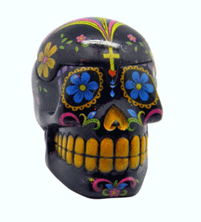 Black Day of the Dead Skull Box